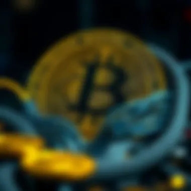 Visual representation of cryptocurrency mining and staking