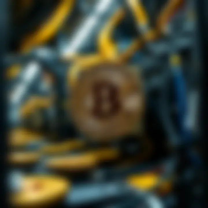 Visual representation of Bitcoin mining operations