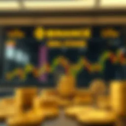 Visual representation of Binance exchange activities