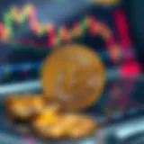 Cryptocurrency options in forex trading concept