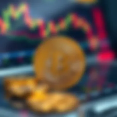 Cryptocurrency options in forex trading concept