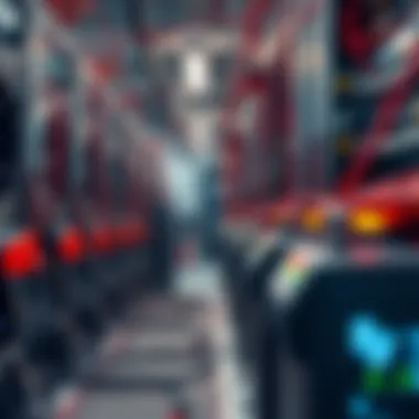 An intricate network of helium mining rigs connected to the blockchain.