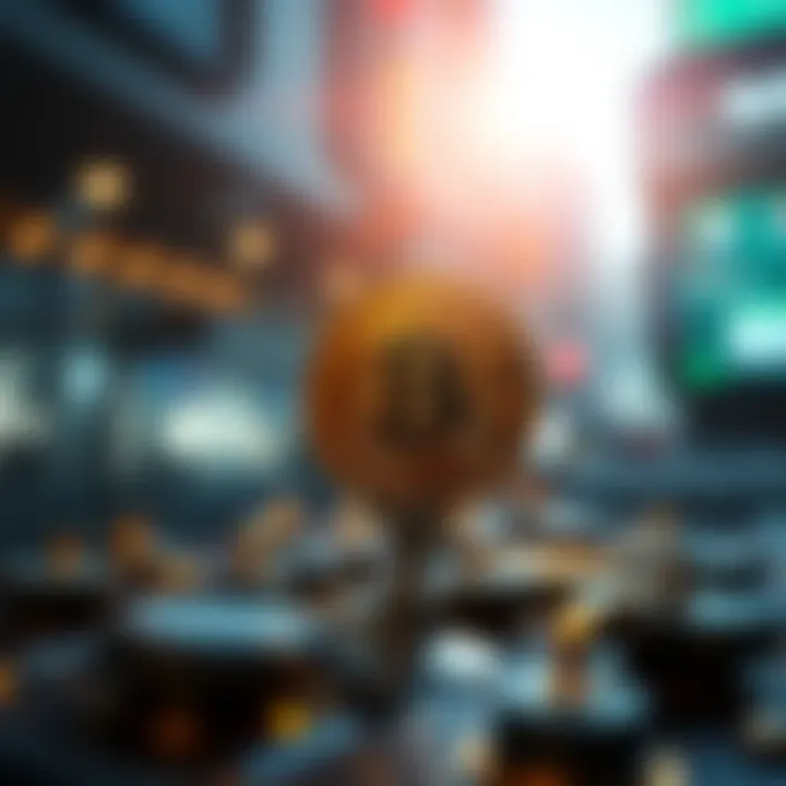 Illustration of blockchain technology supporting NFTs