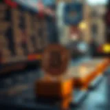 Conceptual representation of cryptocurrency terms of service