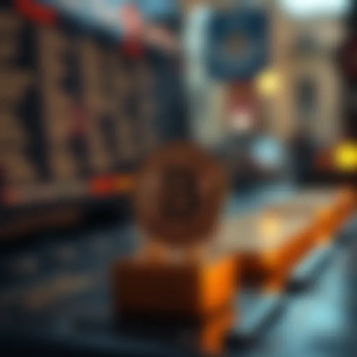 Conceptual representation of cryptocurrency terms of service