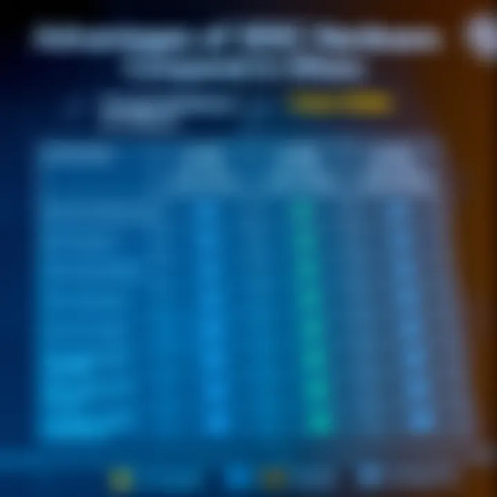 Advantages of XDC Hardware Wallet Compared to Others Comparison chart highlighting advantages of XDC hardware wallet over competitors