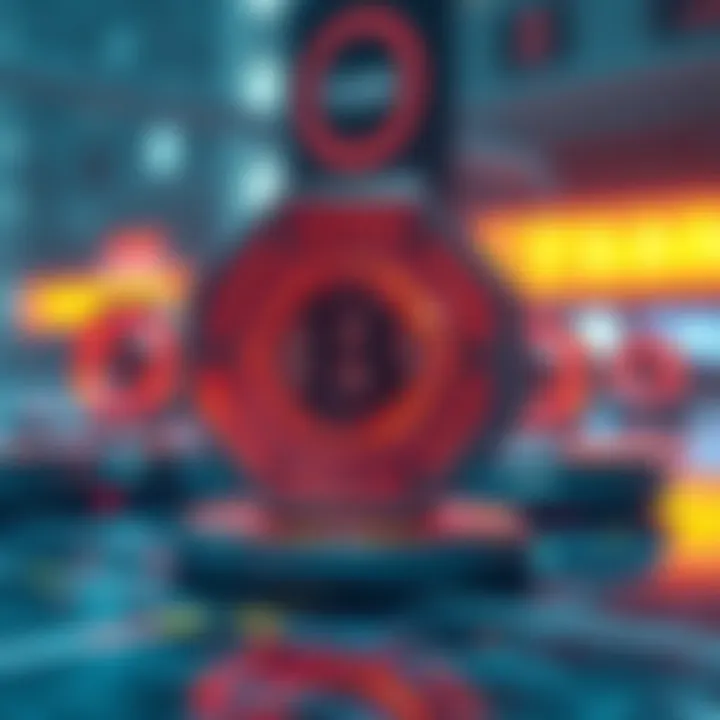 A futuristic concept art representing non-fungible tokens