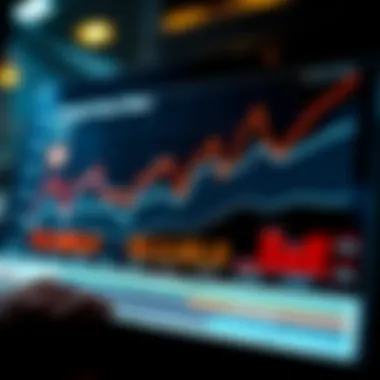 Graph highlighting current trends in cryptocurrency tokens