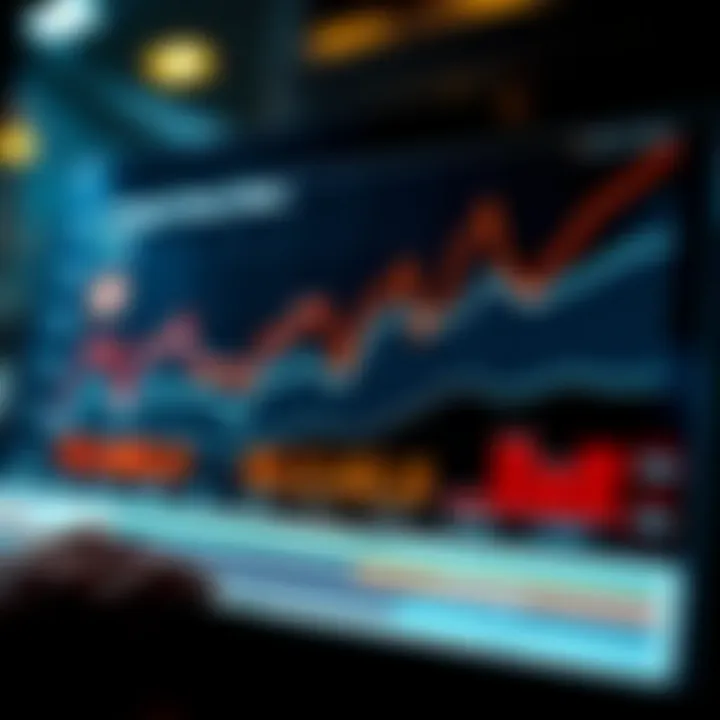 Graph highlighting current trends in cryptocurrency tokens