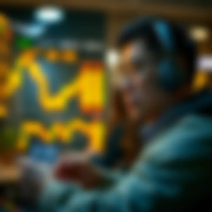 Investor reviewing cryptocurrency options